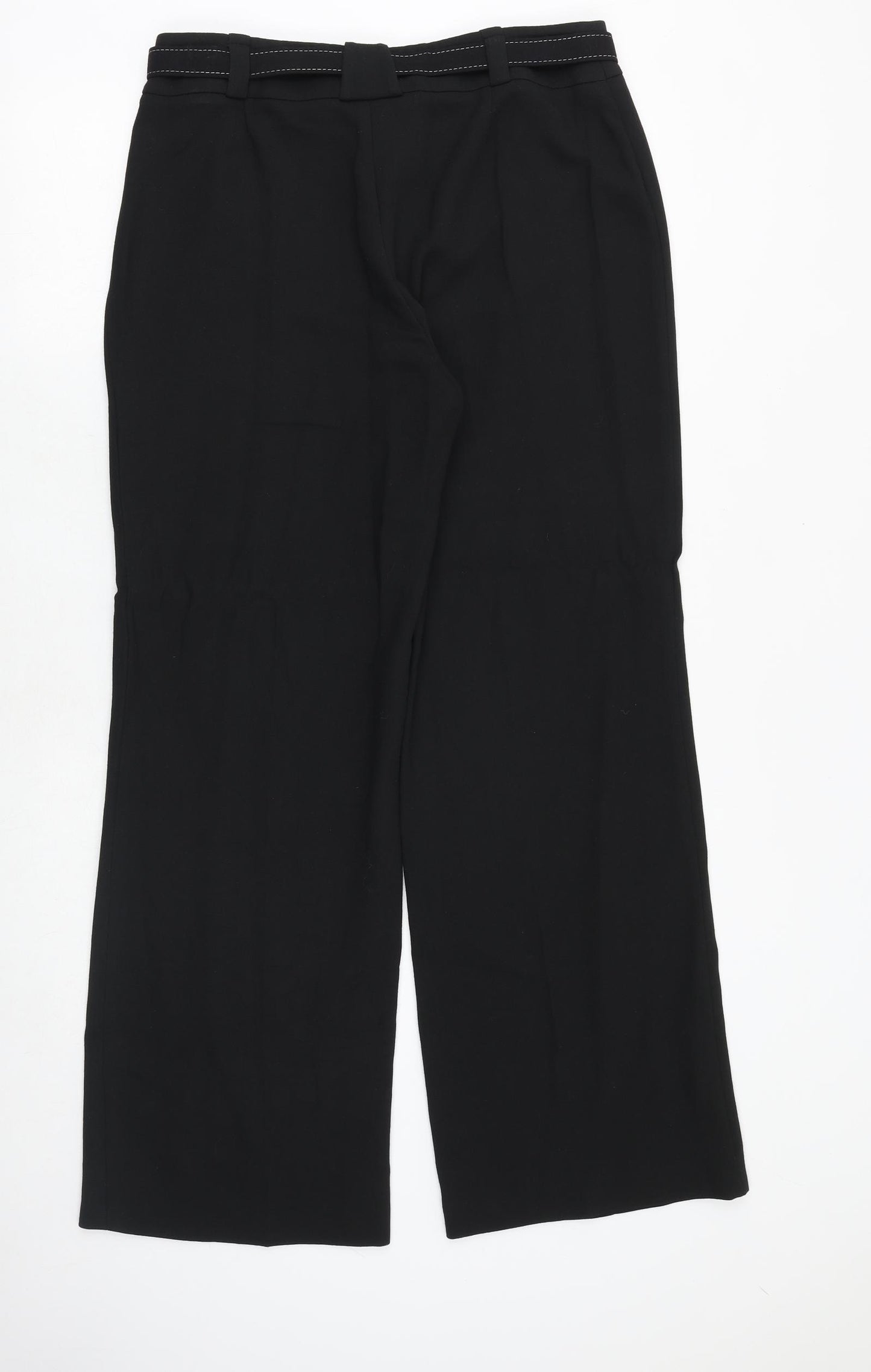 Planet Womens Black Polyester Dress Pants Trousers Size 12 Regular Zip