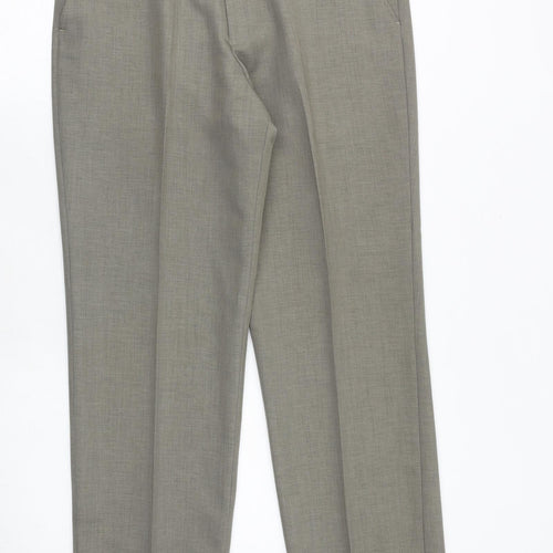 Wolsey Mens Beige Polyester Dress Pants Trousers Size 34 in Regular Zip