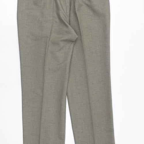 Wolsey Mens Beige Polyester Dress Pants Trousers Size 34 in Regular Zip