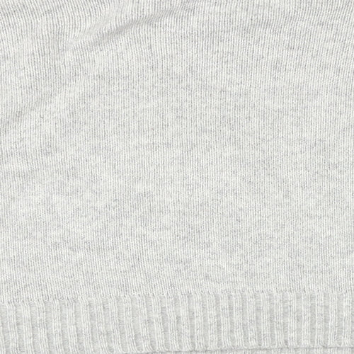 New Look Womens Grey Round Neck Acrylic Pullover Jumper Size M