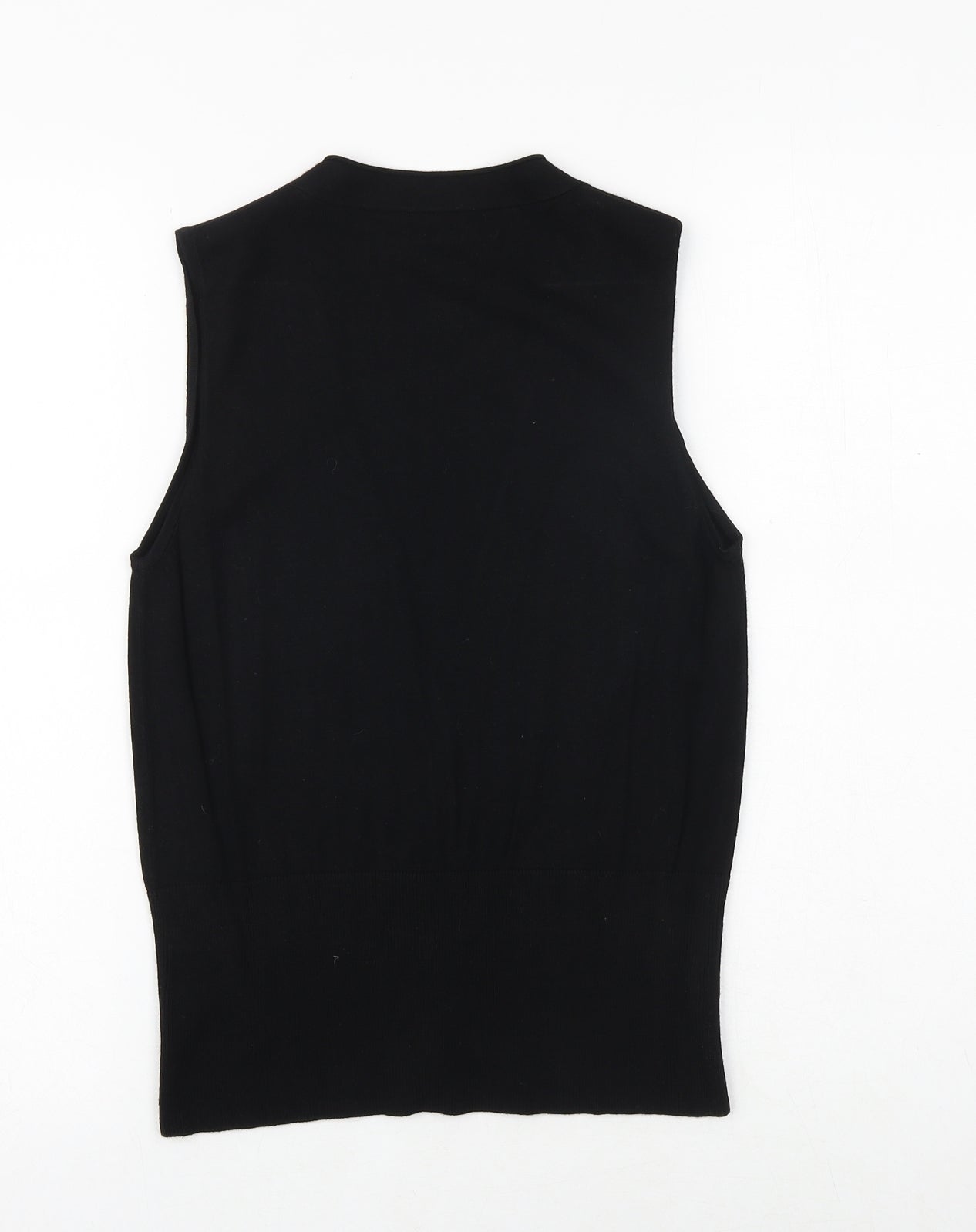 Principles Womens Black V-Neck Viscose Vest Jumper Size 10