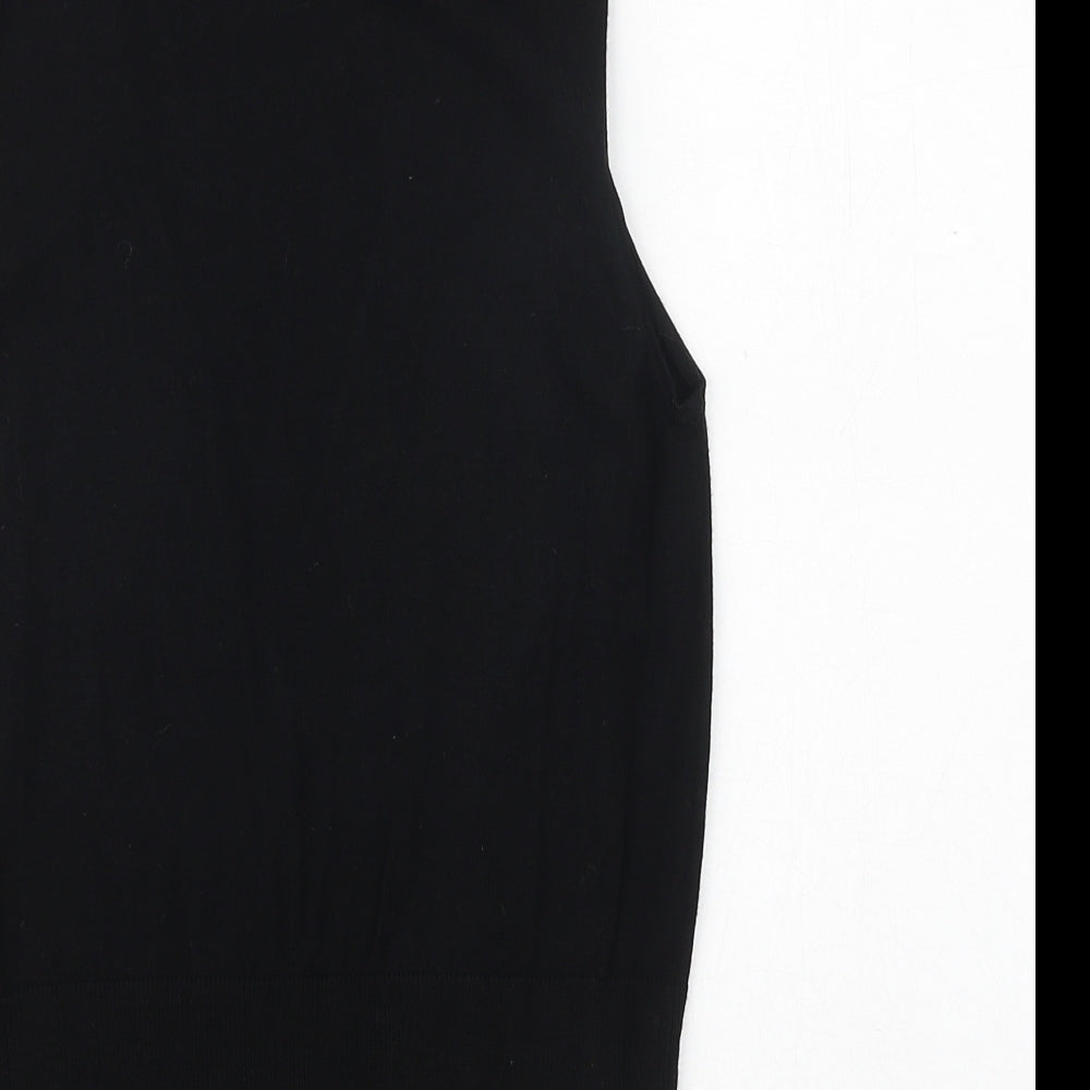 Principles Womens Black V-Neck Viscose Vest Jumper Size 10