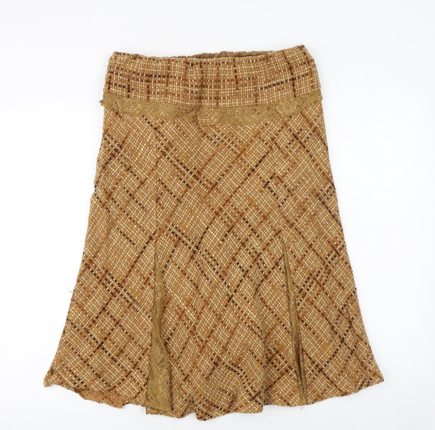 Limited collection Womens Orange Geometric Polyester Swing Skirt Size 10
