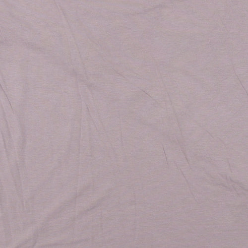Topshop Womens Purple Modacrylic Basic T-Shirt Size 10 Round Neck