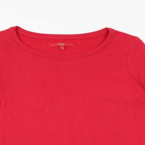 NEXT Womens Red Floral Polyester Pullover Sweatshirt Size 8 Pullover