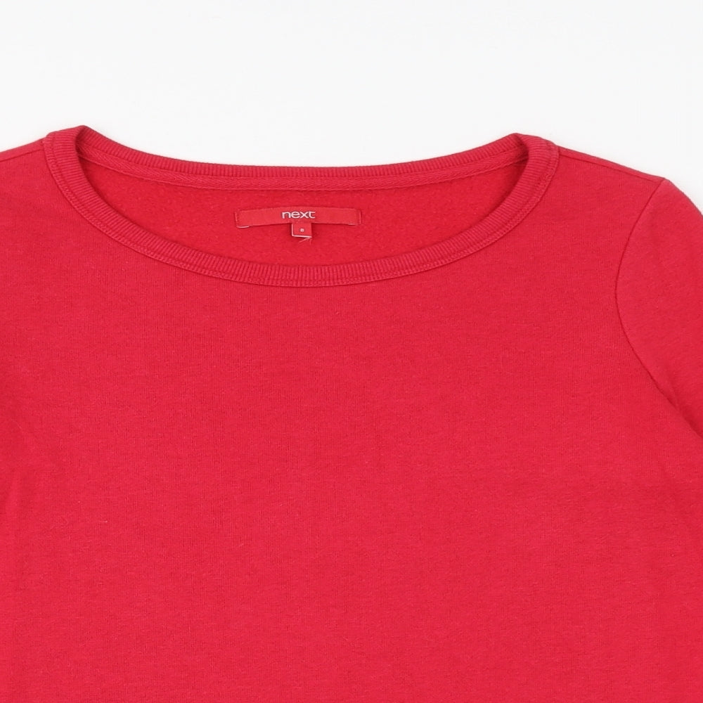 NEXT Womens Red Floral Polyester Pullover Sweatshirt Size 8 Pullover