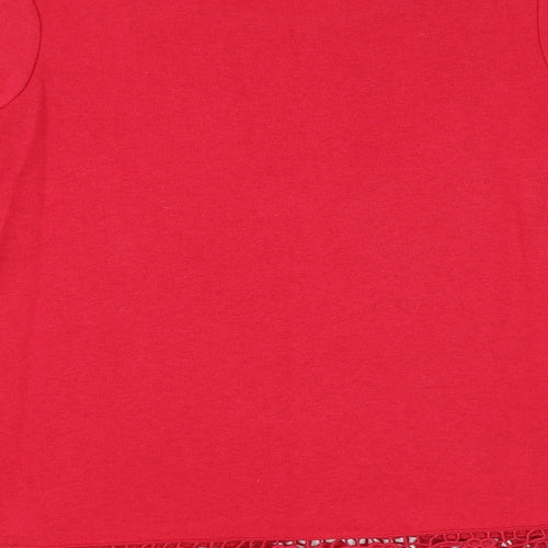 NEXT Womens Red Floral Polyester Pullover Sweatshirt Size 8 Pullover