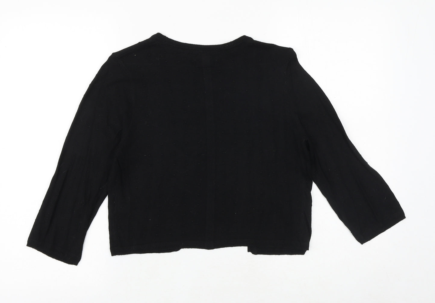 Monsoon Womens Black V-Neck Polyester Cardigan Jumper Size S