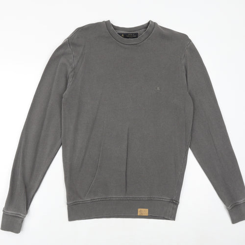 Label Lab Mens Grey Cotton Pullover Sweatshirt Size S
