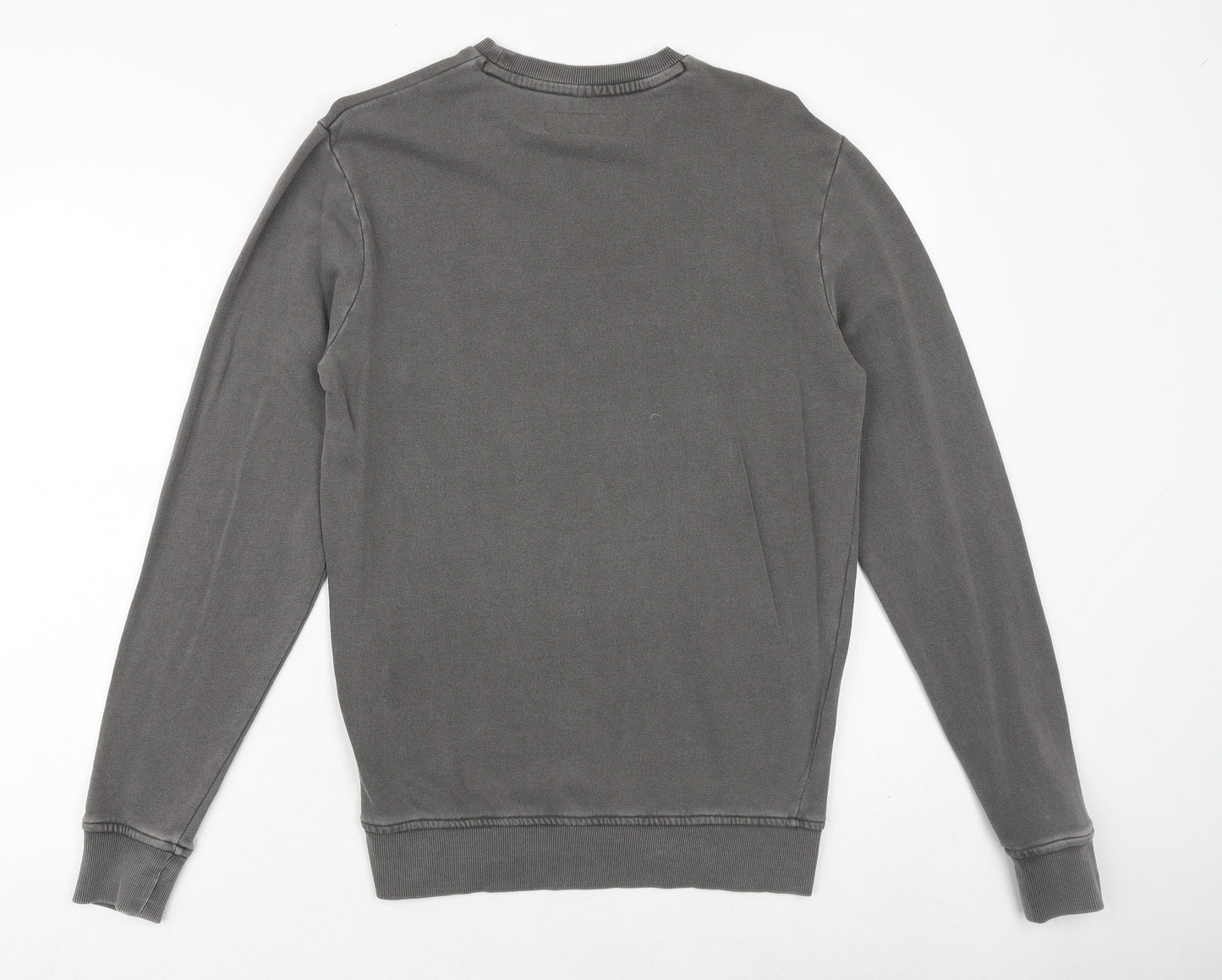 Label Lab Mens Grey Cotton Pullover Sweatshirt Size S