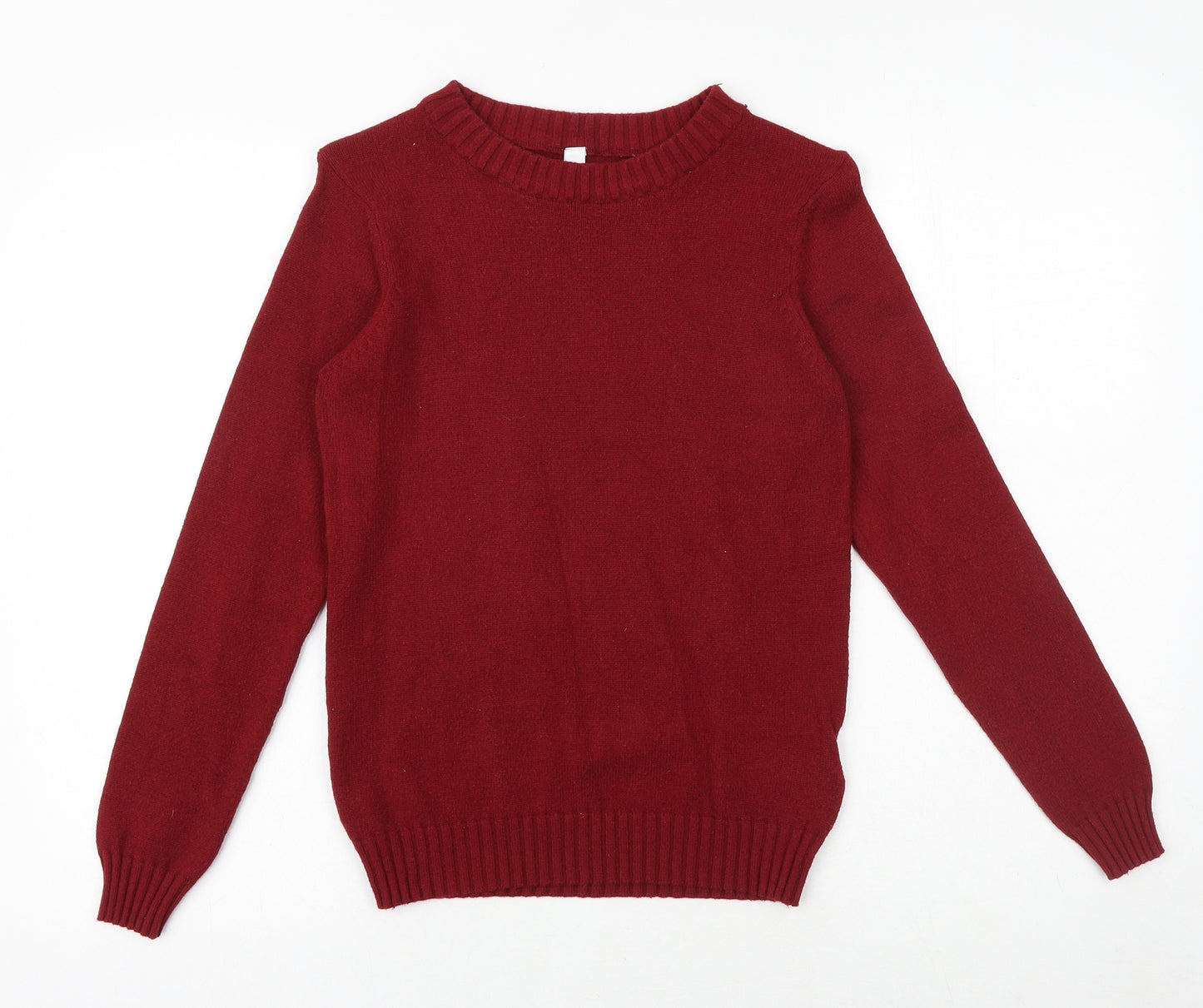 Soyaconcept Womens Red Round Neck Acrylic Pullover Jumper Size M