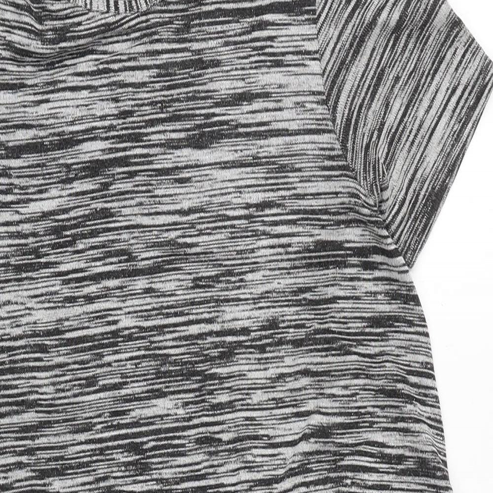 New Look Womens Grey Viscose A-Line Size 8 Round Neck Pullover