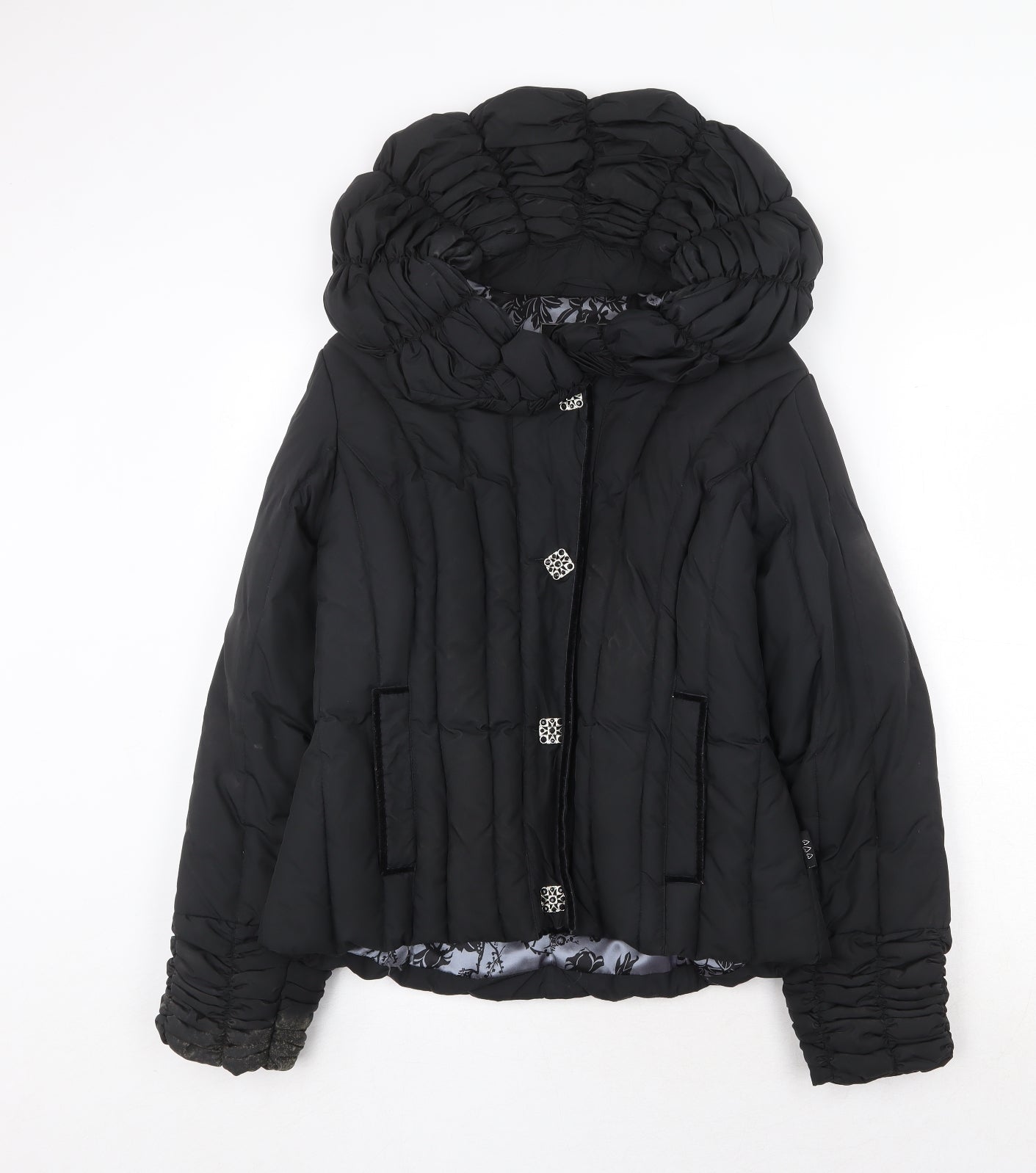 Per Una Womens Black Quilted Jacket Size S Zip – Preworn