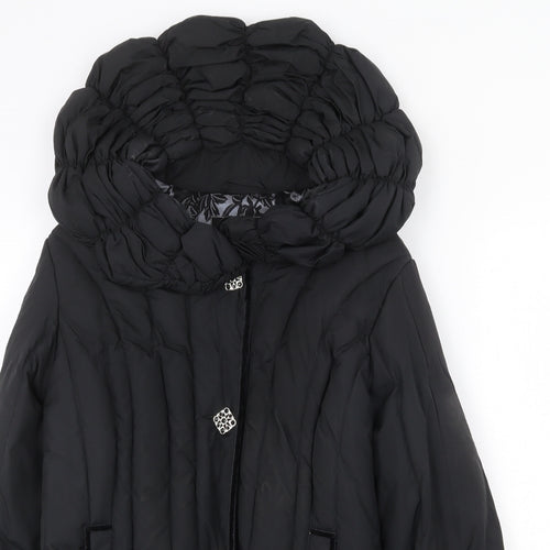 Per Una Womens Black Quilted Jacket Size S Zip