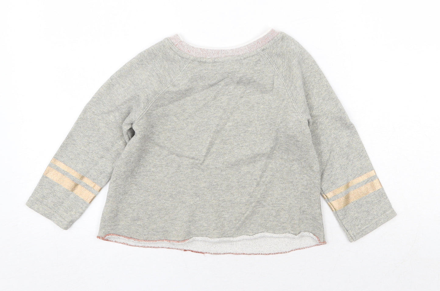 NEXT Girls Grey Cotton Pullover Sweatshirt Size 4XL Pullover - Ballerina Girl