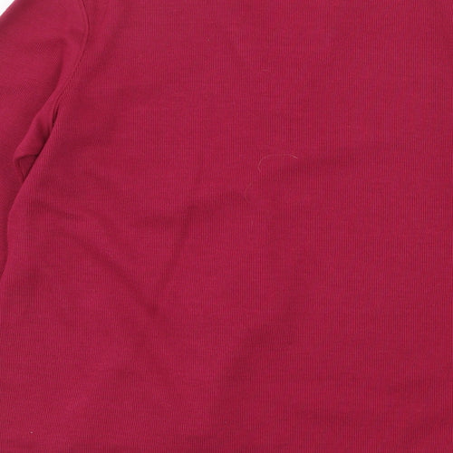 bonma Womens Red V-Neck Polyester Pullover Jumper Size S