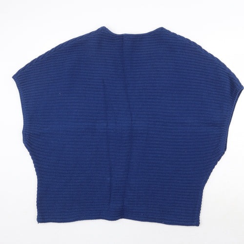 Artgiano Womens Blue V-Neck Cotton Cardigan Jumper Size M