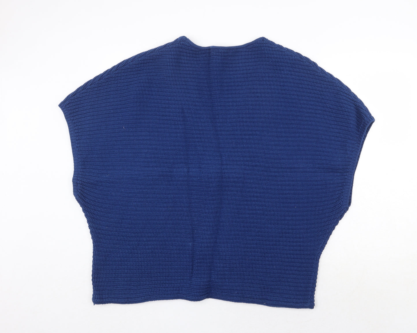 Artgiano Womens Blue V-Neck Cotton Cardigan Jumper Size M