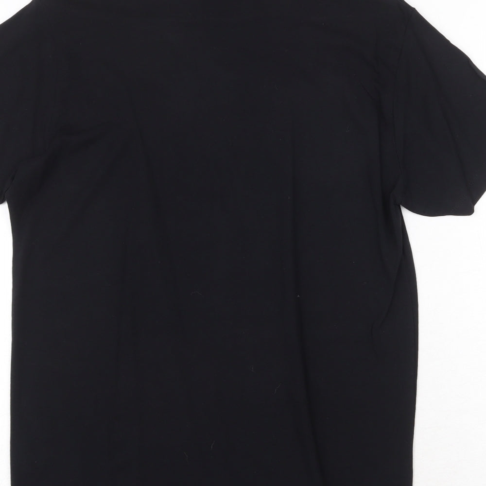 Primark Mens Black Cotton T-Shirt Size XS Round Neck - No Regrets