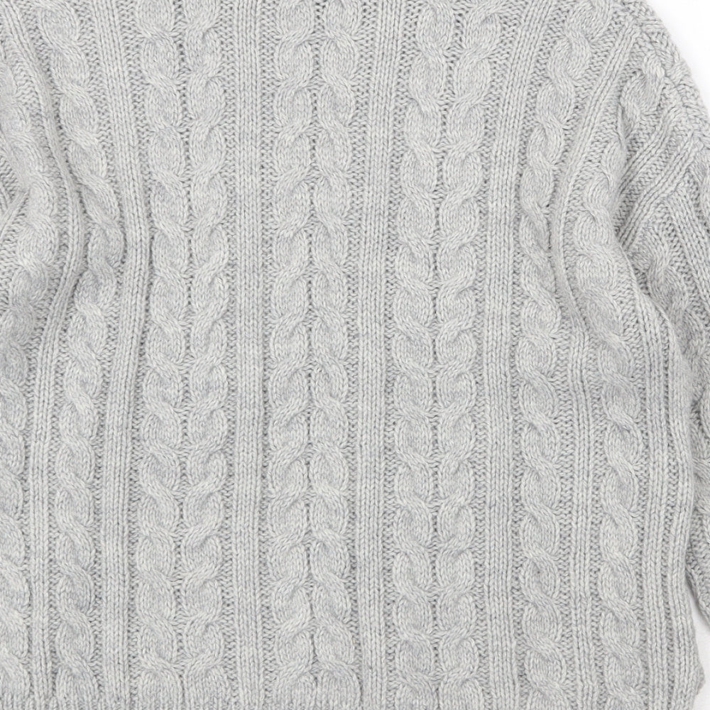 Atmosphere Womens Grey Round Neck Acrylic Pullover Jumper Size S