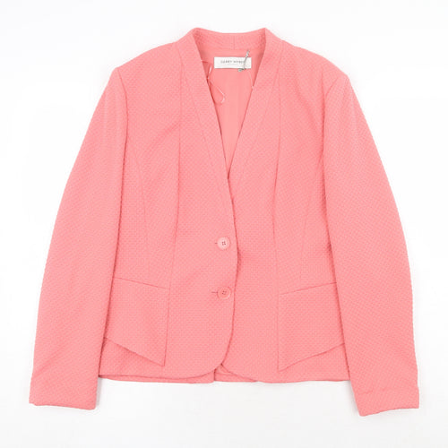 Gerry Weber Womens Pink Jacket Blazer Size 12 Button