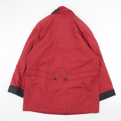 Telemac Womens Red Pea Coat Coat Size 14 Zip
