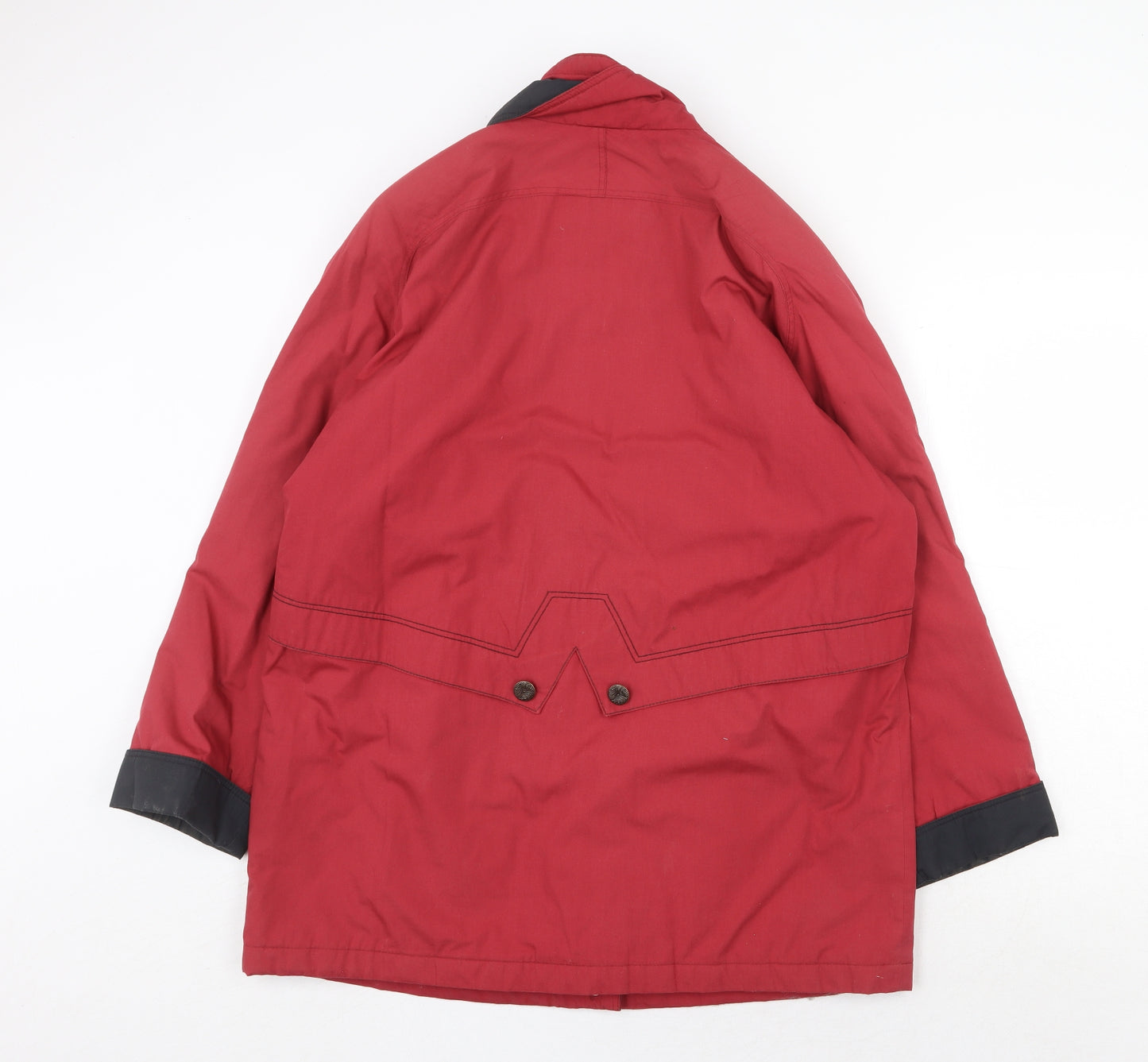 Telemac Womens Red Pea Coat Coat Size 14 Zip