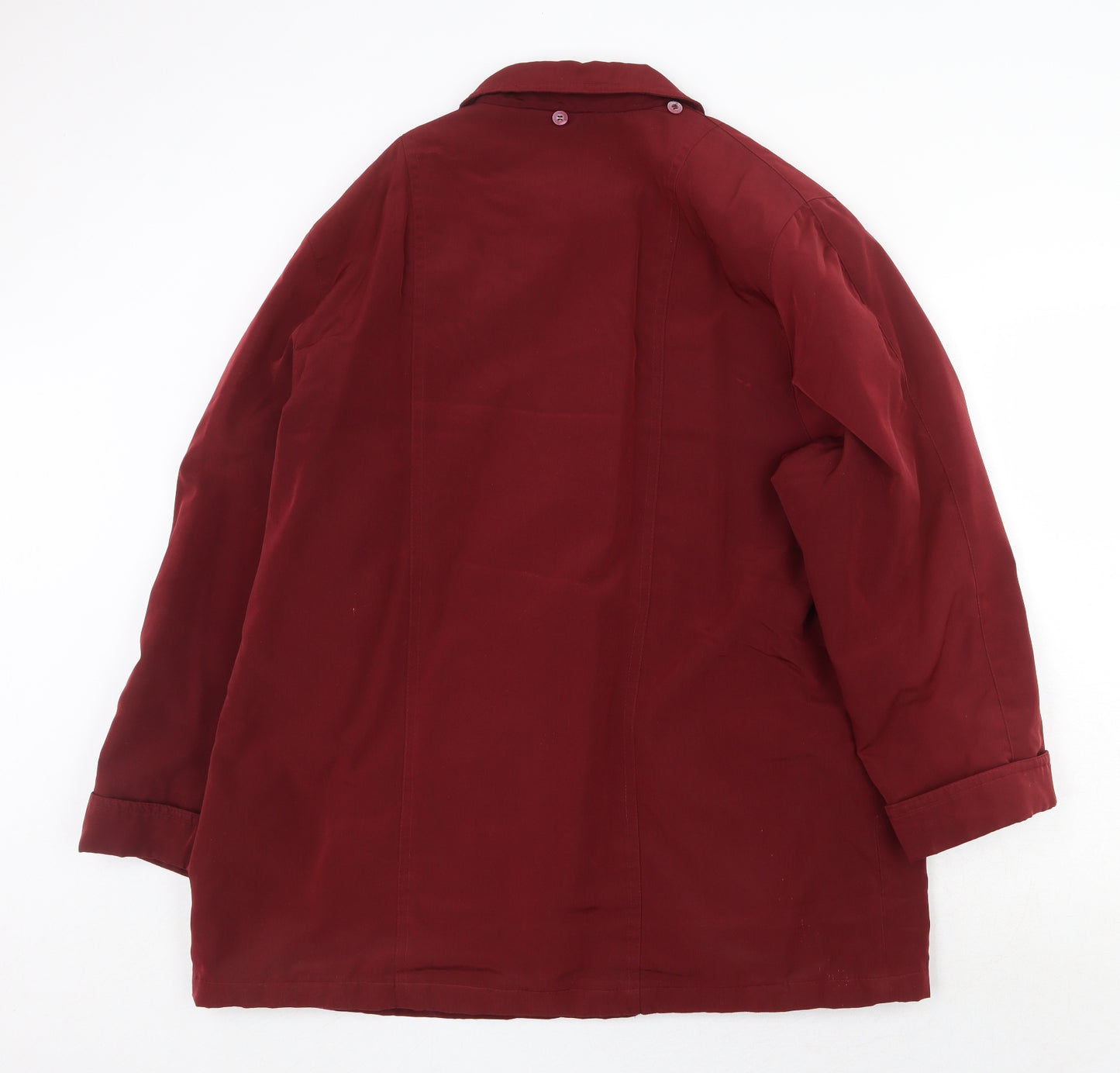 Bonmarché Womens Red Pea Coat Coat Size M Zip