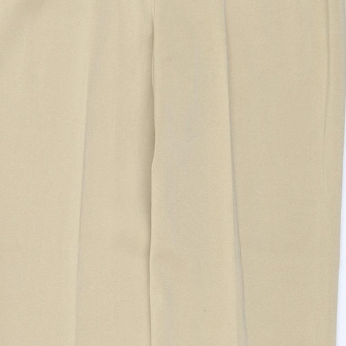 Artigiano Womens Beige Polyester Trousers Size 12 Regular