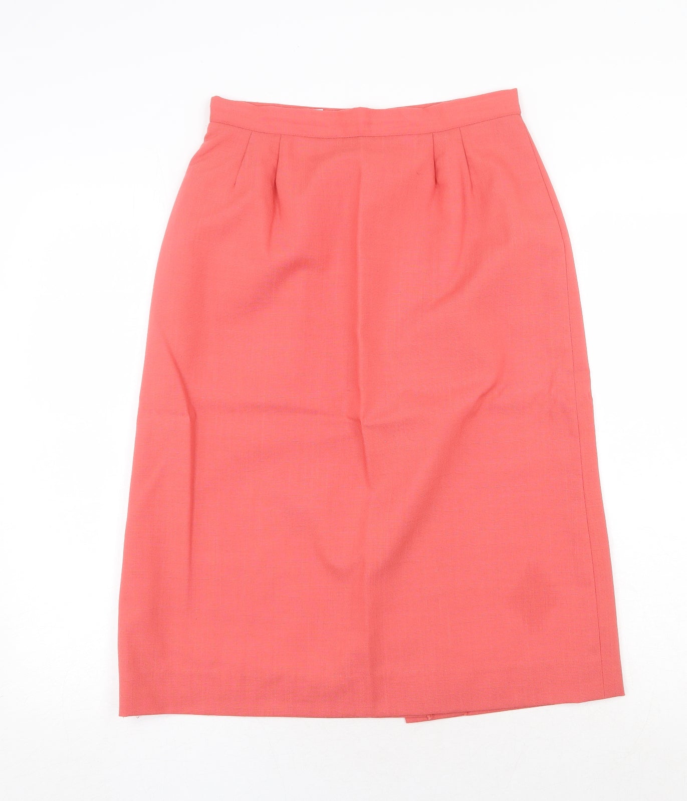 Preworn Womens Pink Polyester A-Line Skirt Size 14 Zip