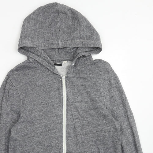 BDG Womens Grey Cotton Full Zip Hoodie Size M Zip
