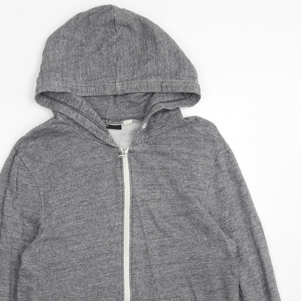 BDG Womens Grey Cotton Full Zip Hoodie Size M Zip