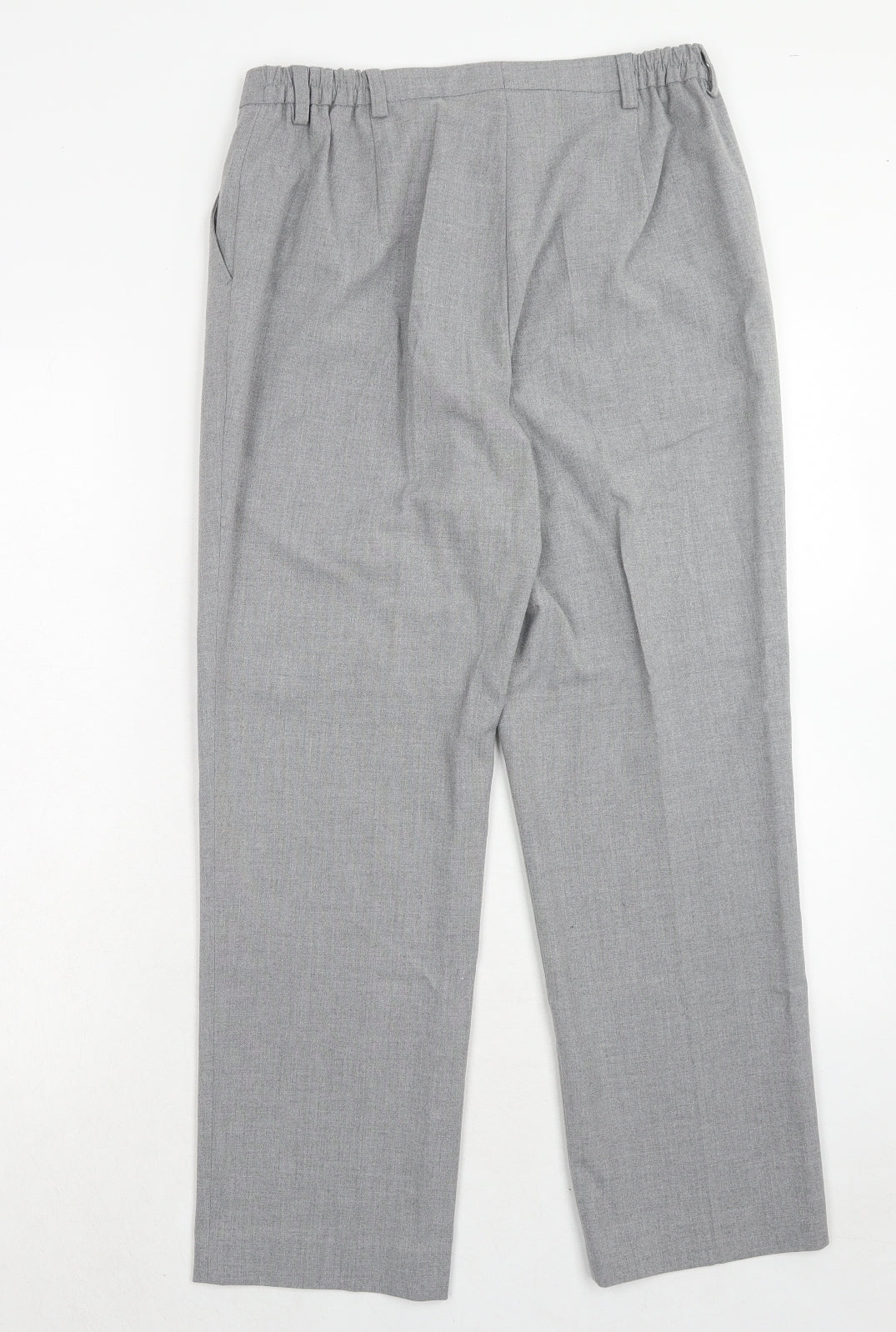 Fair Lady Womens Grey Polyester Trousers Size 14 Regular Zip