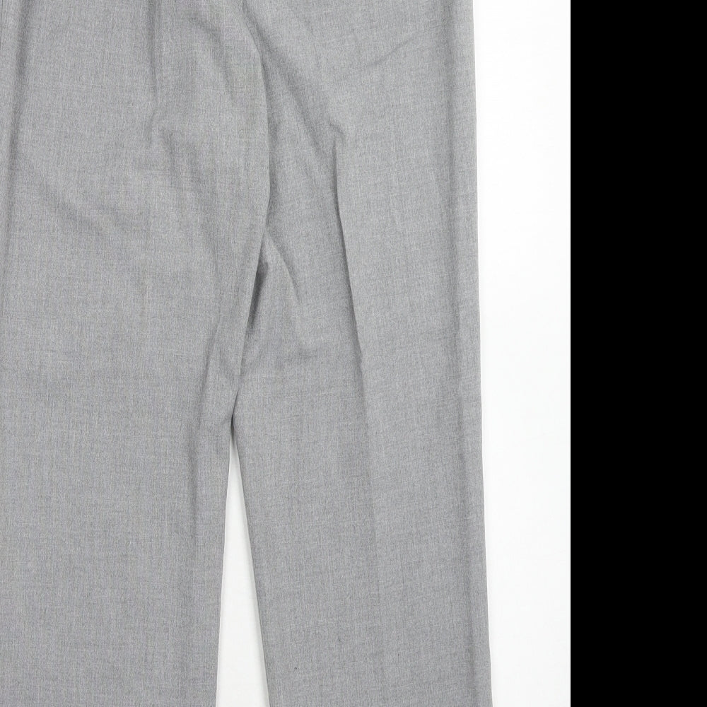 Fair Lady Womens Grey Polyester Trousers Size 14 Regular Zip