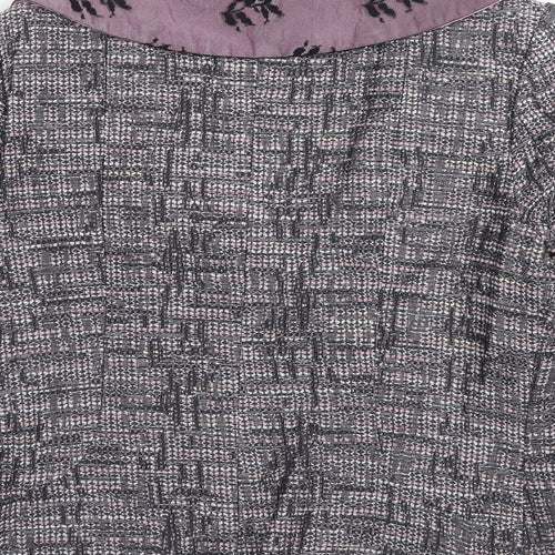 Annika Womens Purple Polyacrylate Fibre Jacket Blazer Size 12