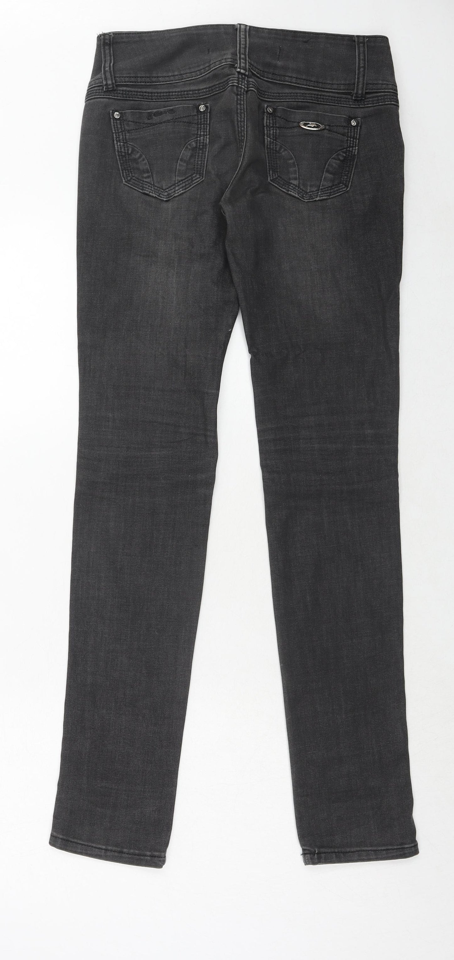 55DSL Womens Black Cotton Straight Jeans Size 28 in Regular Zip
