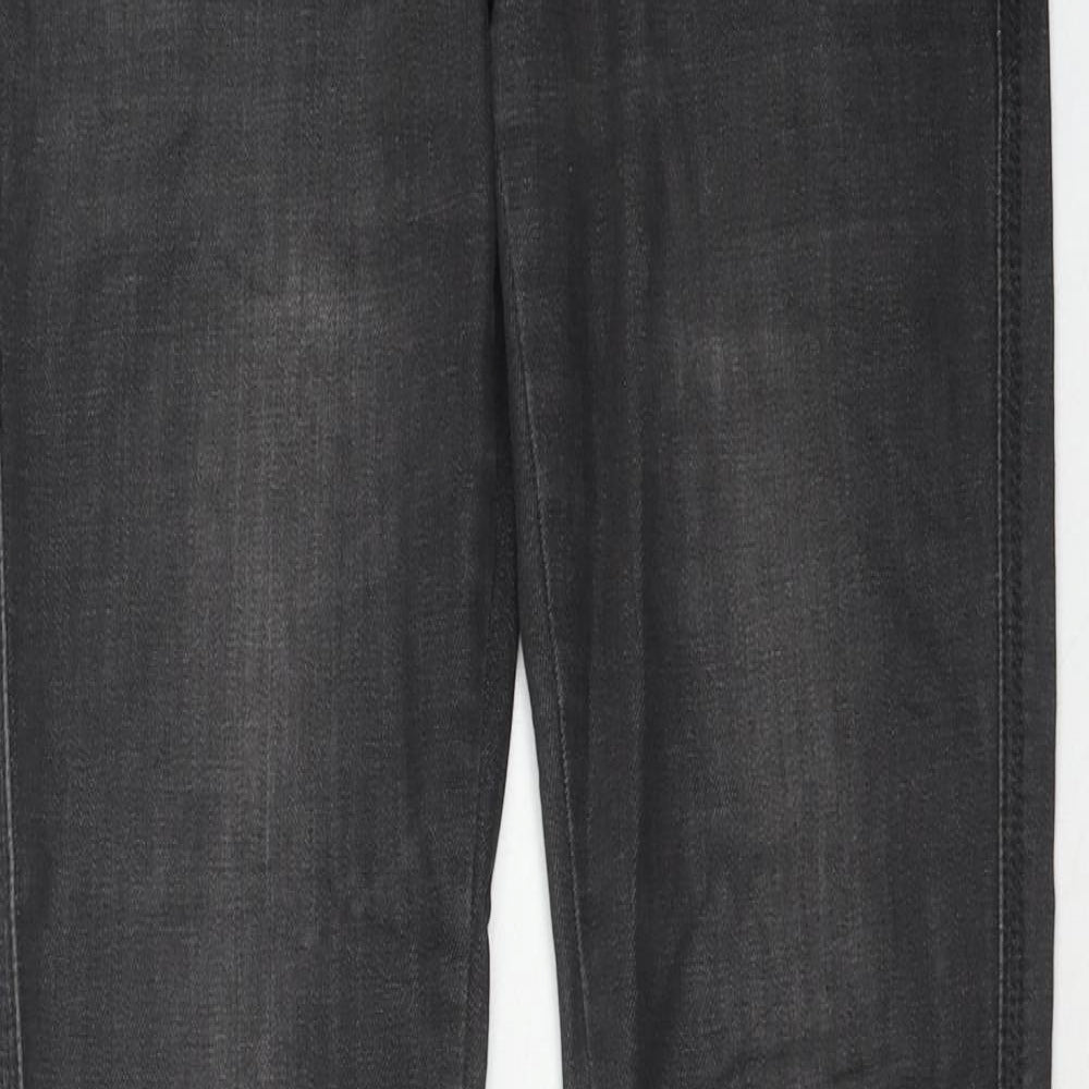 55DSL Womens Black Cotton Straight Jeans Size 28 in Regular Zip
