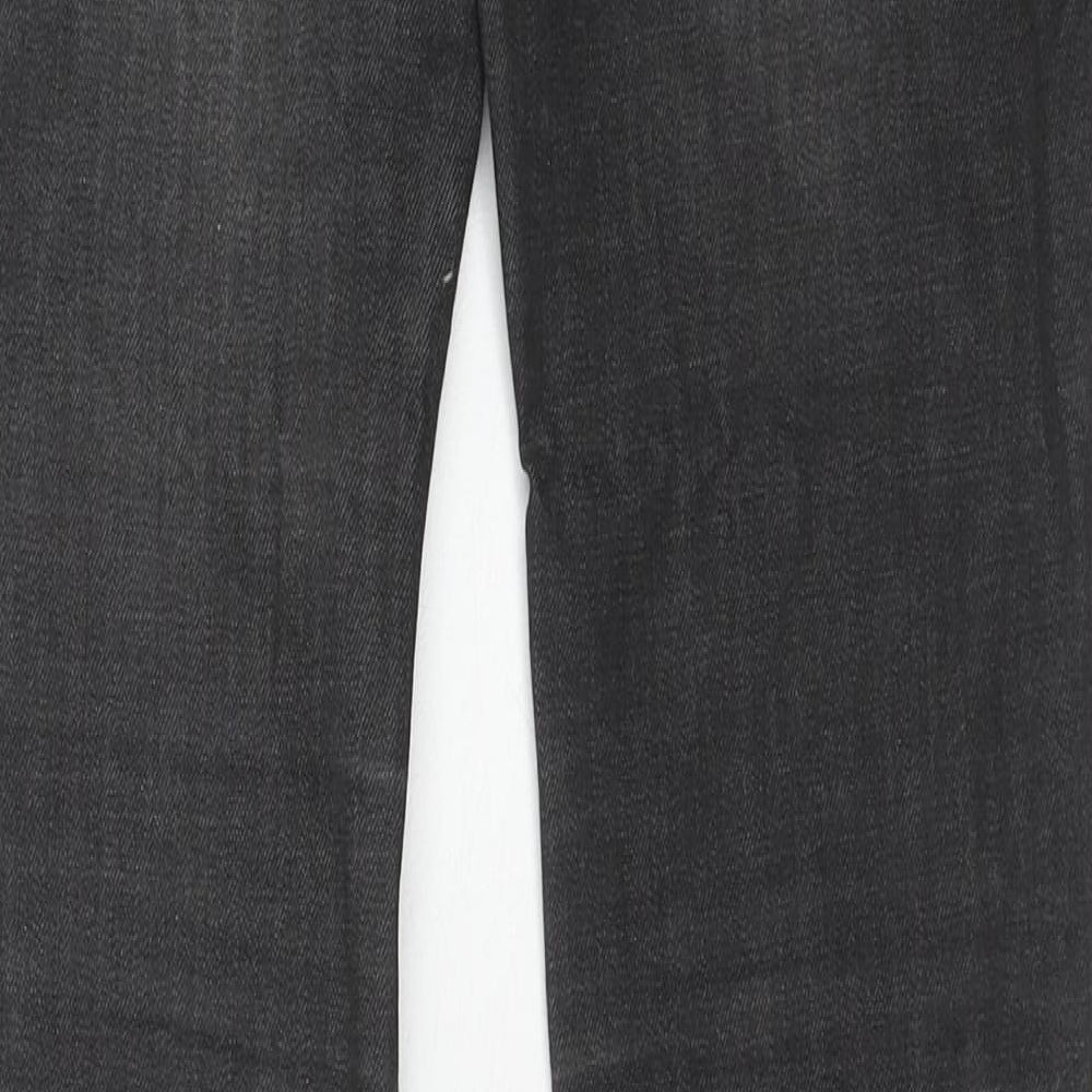 55DSL Womens Black Cotton Straight Jeans Size 28 in Regular Zip
