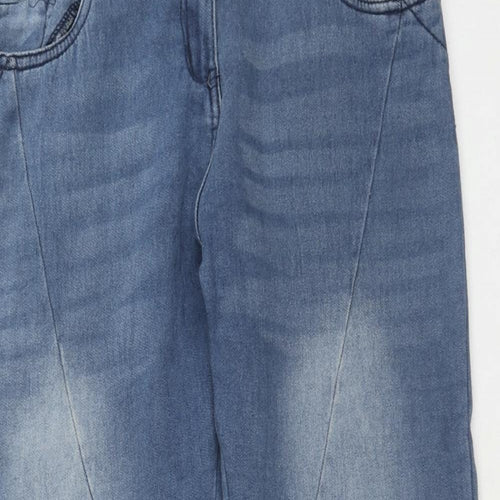Blue Motion Womens Blue Cotton Straight Jeans Size 12 Regular Zip