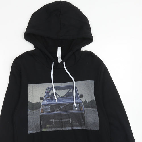 Bella + Canvas Womens Black Cotton Pullover Hoodie Size S Pullover