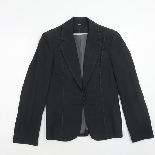 Marks and Spencer Womens Grey Polyester Jacket Blazer Size 10