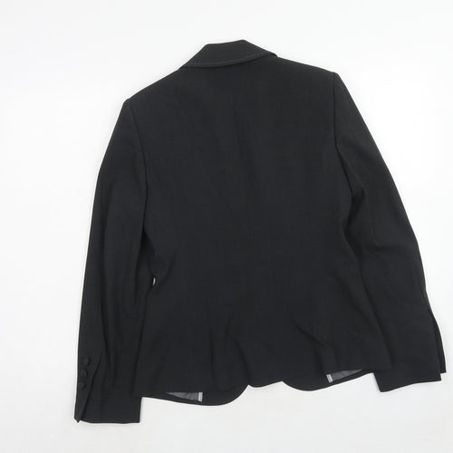 Marks and Spencer Womens Grey Polyester Jacket Blazer Size 10