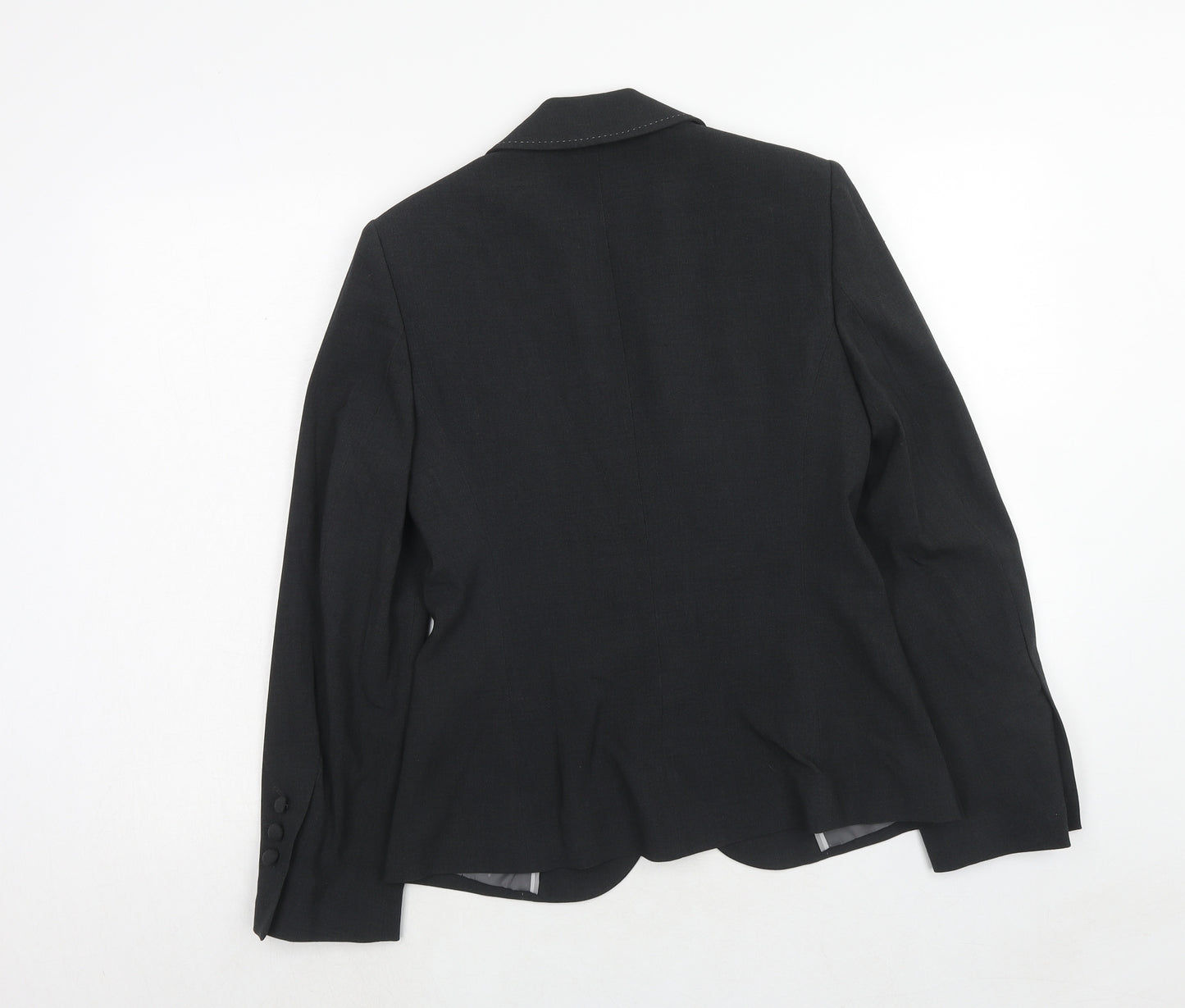 Marks and Spencer Womens Grey Polyester Jacket Blazer Size 10