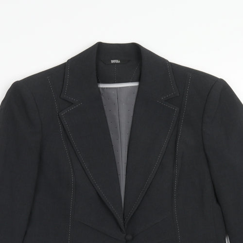 Marks and Spencer Womens Grey Polyester Jacket Blazer Size 10