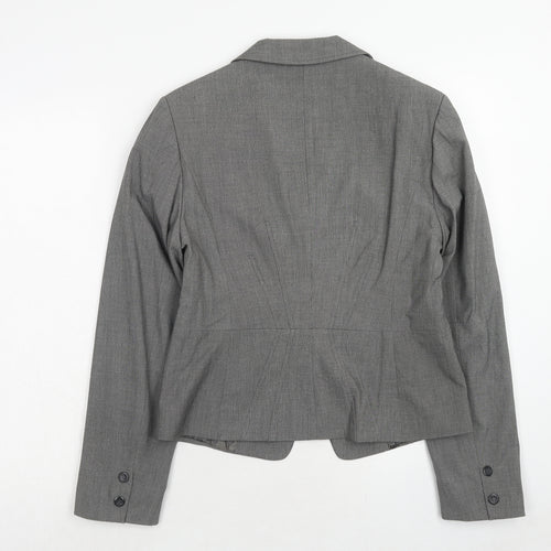George Womens Grey Polyester Jacket Blazer Size 10
