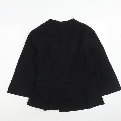H&M Womens Black Jacket Size 10 Tie - Tie Side