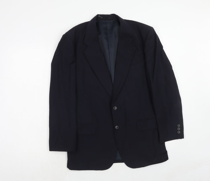 ShiQi Mens Blue Wool Jacket Suit Jacket Size 36 Regular
