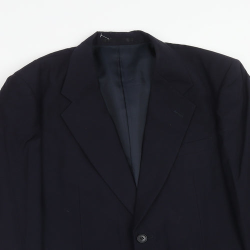ShiQi Mens Blue Wool Jacket Suit Jacket Size 36 Regular