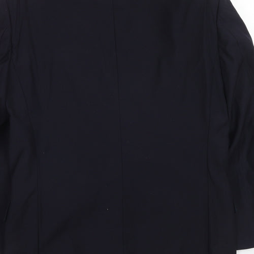 ShiQi Mens Blue Wool Jacket Suit Jacket Size 36 Regular