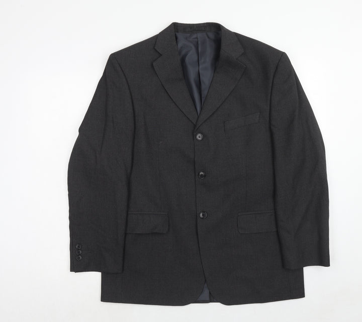 Marks and Spencer Mens Grey Polyester Jacket Suit Jacket Size 40 Regular